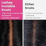 Lashey 5 x 5 HD zamknięcie koronkowe, naturalne czarne zamknięcie HD Closure wstępnie wybielone węzły, wstępnie oskubana linia włosów, fala ciała, prawdziwe włosy, 30 cm