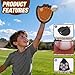 HYES Toss and Catch Ball Game, Outdoor Toys for Kids, Beach Pool Yard Games for Teens & Family, Toddler Baseball Glove Birthday Gifts for 3 4 5 6 7 8+ Year Old Boys & Girls (4 Paddles & 6 Balls)