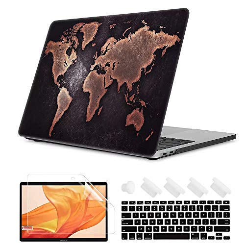 2020 MacBook Air 13 Zoll Hülle, A2337 M1 A2179 mit Touch ID & Retina, Hartgummierte Schutzhülle mit Tastatur-Abdeckung, Displayschutzfolie für A2337