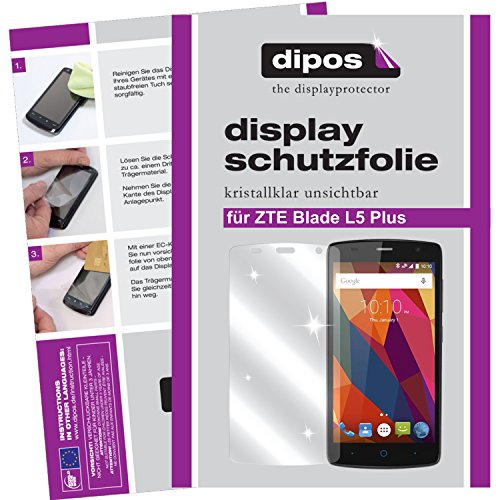 dipos I 2X Protector de Pantalla Compatible con ZTE Blade L5 Plus pelicula Protectora Claro