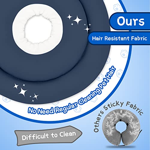 Image of Soft Dog Cones for Small Medium Dogs and Cats, Adjustable Dog Donut Collar Water Proof(Grey,XXXL-13)