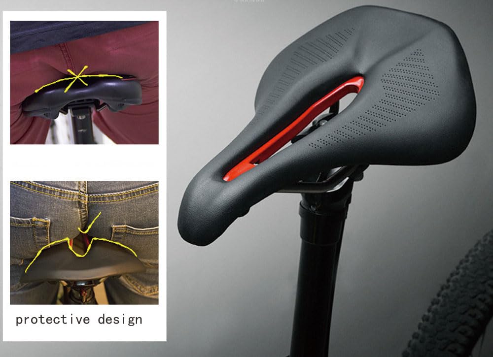 Sella Bici Sella for bici con guida cava Deisng for cuscino for bicicletta da triathlon in pelle microfibra 165 mm