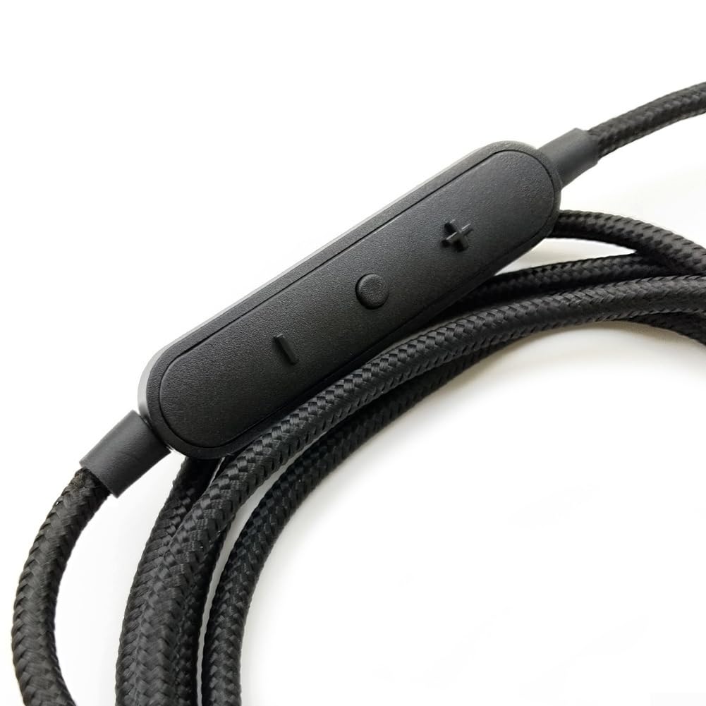 Cable de audio de repuesto para ATH-M40x M50x M60x M70x 3,5 mm chapado en oro de nailon trenzado (1,2 m)