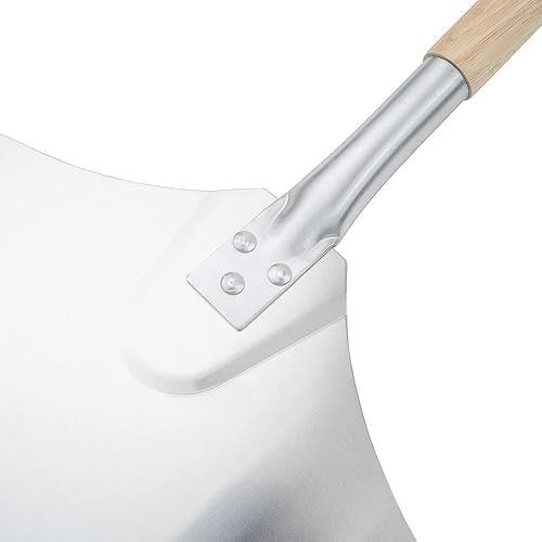 Miniatura 10 de Restaurantware Met Lux - Pala de pizza de 14 x 12 pulgadas, 1 pala de pizza duradera, con mango de madera para hornos domésticos o comerciales,