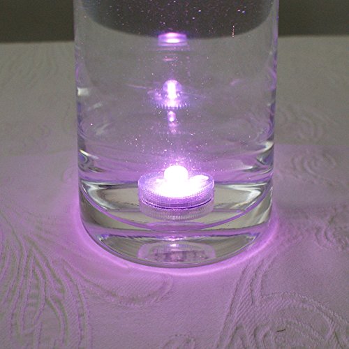 Image of KITOSUN Submersible LED Lights cr2032 Battery Powered Underwater Waterproof LED Tea Light Candles for Events Wedding Centerpieces Vase Floral Xmas Holidays Home Decor Lighting(Pack of 12) (Pink)