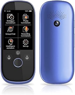 NATWEE Tradutor de voz de tela de 2,4 polegadas Smart Business Travel AI Translation Machine 512GB 4GB 45 idiomas Tradutor (Cor: azul) É tão gentil da sua parte