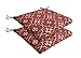 Bossima Indoor/Outdoor Red Damask Seat Pad, Set of 2