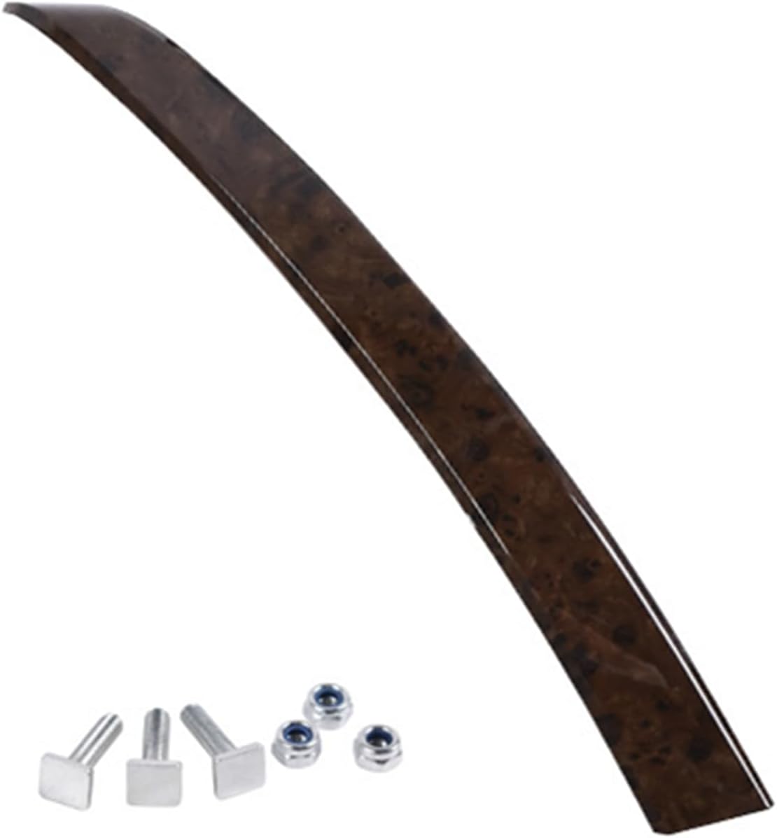 Inner Side Door Arm Grip Handle Trim Panel for BMW 5 Series E60 E61 2004-2006 Woodgrain Silver