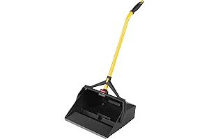 Rubbermaid Commercial Lobby Pro Upright Dust Pan with Wheels in Black -...