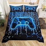 Design à la mode : Cet ensemble de literie décorative rend votre chambre à coucher élégante, luxueuse, chic et vibrante, et s'harmonise parfaitement avec n'importe quelle décoration intérieure ! Ce couvre-lit moderne imprimé en 3D n'est pas seulement parfait pour votre chambre à coucher, votre chambre d'amis, votre salon, mais c'est aussi une excellente idée de cadeau d'anniversaire pour garçons filles ados femmes hommes enfants adultes.