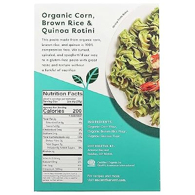 Ancient Harvest Organic Quinoa Pasta, Rotelle, 8 Ounce (Pack of 12)