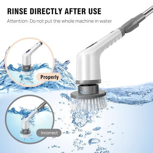 Brosse de nettoyage électrique 9 en 1 pour sol mur et douche