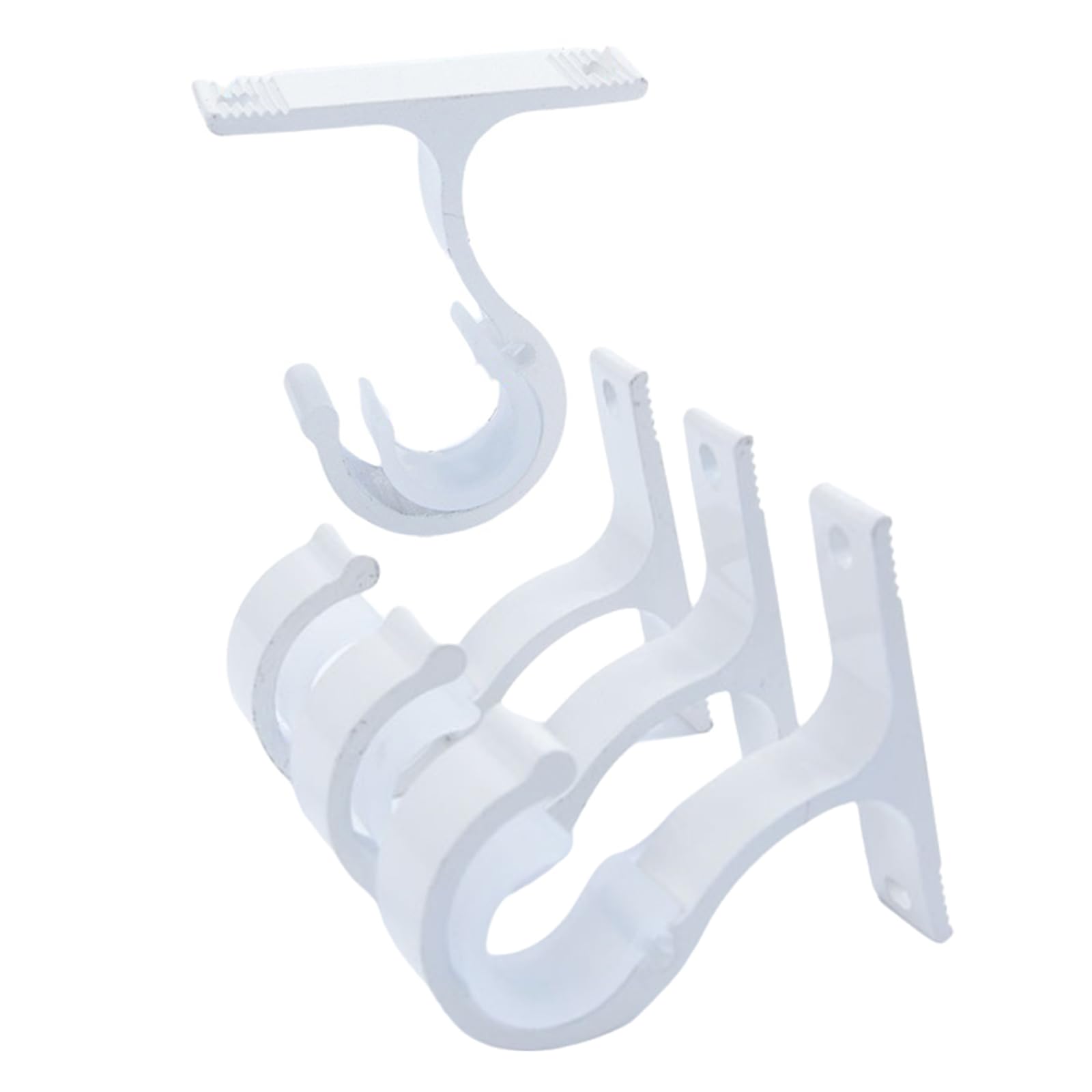 Nucelit Of 4 Aluminum Curtain Rod Brackets for 23mm Poles Fixing Brackets Rustproof Designing Elegant Curtain Rod Fixing Holder