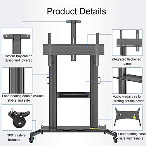 Soporte móvil para TV con ruedas para pantallas 60-100 pulgadas miniatura 2