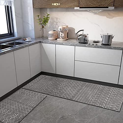 Xsinufn Boho Kitchen Mat Set Of 2,Modern Farmhouse Kitchen Rugs And Mats Non Skid Washable,Moroccan Boho Runner Rugs With Rubber Backing For Kitchen Decor And Accessories thumb #2