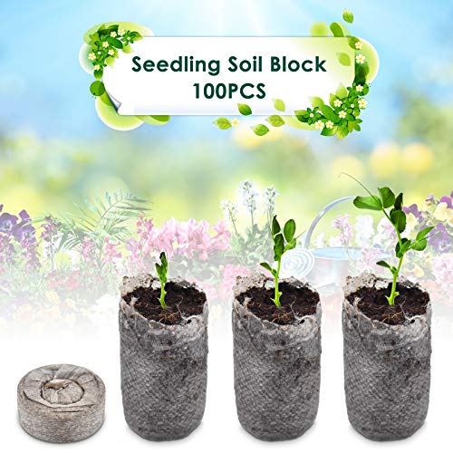 Pacetap 100 Pcs (30Mm) Peat Pellet Seed Starter Soil ,Seedling Soil Block,Germination Soil Blocks,Seed Fertilizer Nutrient Block Compressed Peat Block For Grow Herbs, Plant,Flowers,Vegetables (30Mm) #TOP5