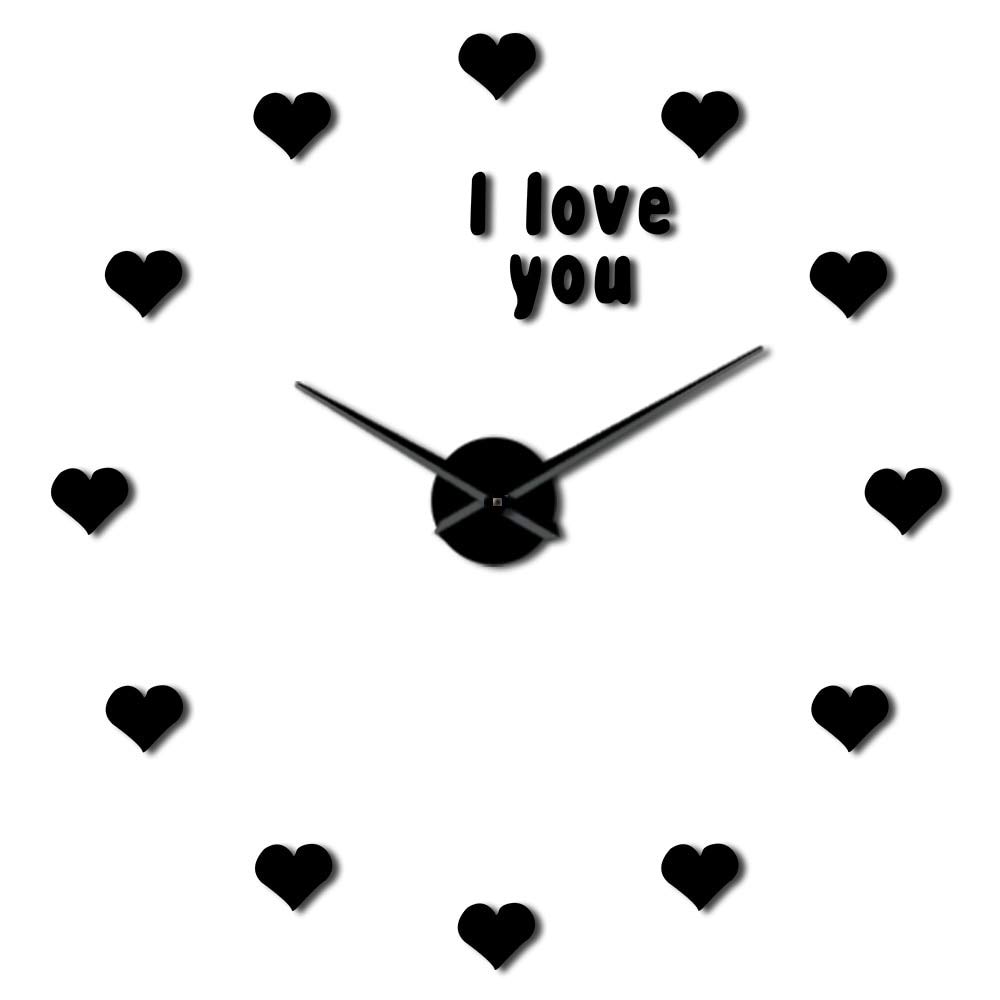 Horloge murale coeur 70cm pour decorer un grand mur vide de salon