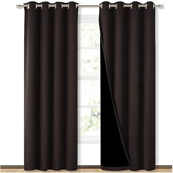NICETOWN High End Thermal Curtains, Full Blackout Curtains 84 inches Long for Dining Room, Soundproof Window Treatment Drapes