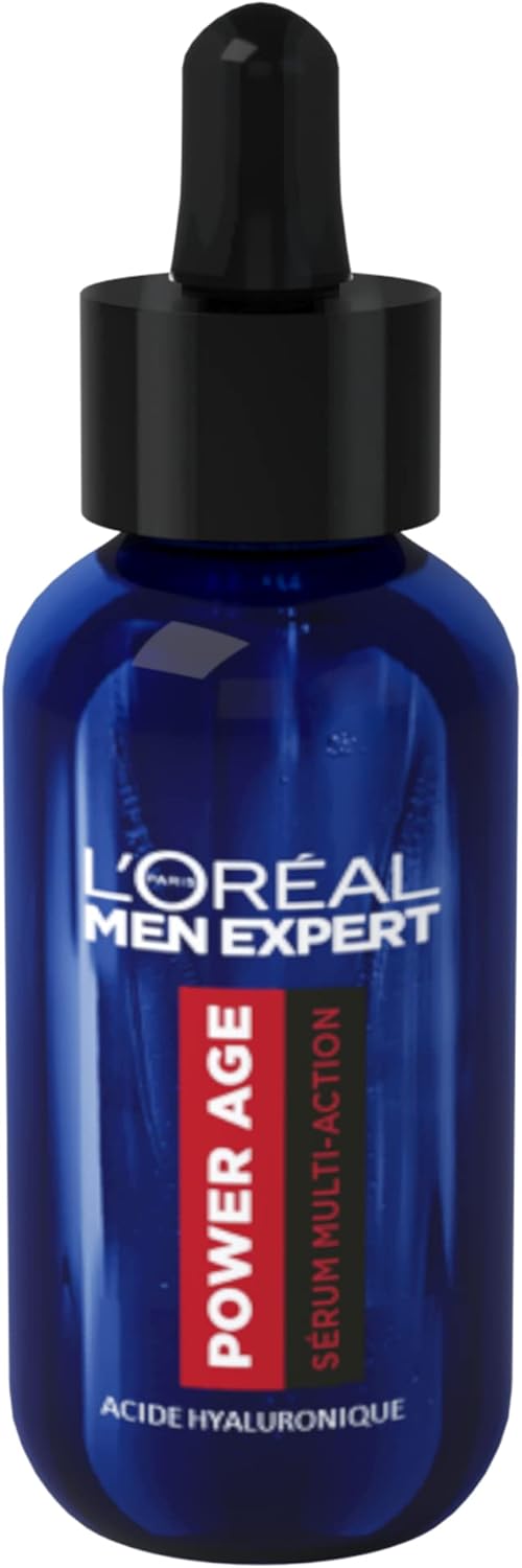L’Oréal Paris Men Expert Anti-aging serum voor heren, intensieve hydratatie, met hyaluronzuur, dagelijks gebruik, voor alle huidtypes, Power Age 30 ml