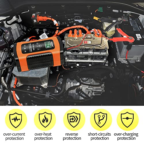 IEIK 12V 5 Amp Automotive Smart Battery Charger Maintainer for Car, Motorcycle, RV, SUV, Lawn Mower, Boat, RV, SUV, ATV and More - Thumbnail 3