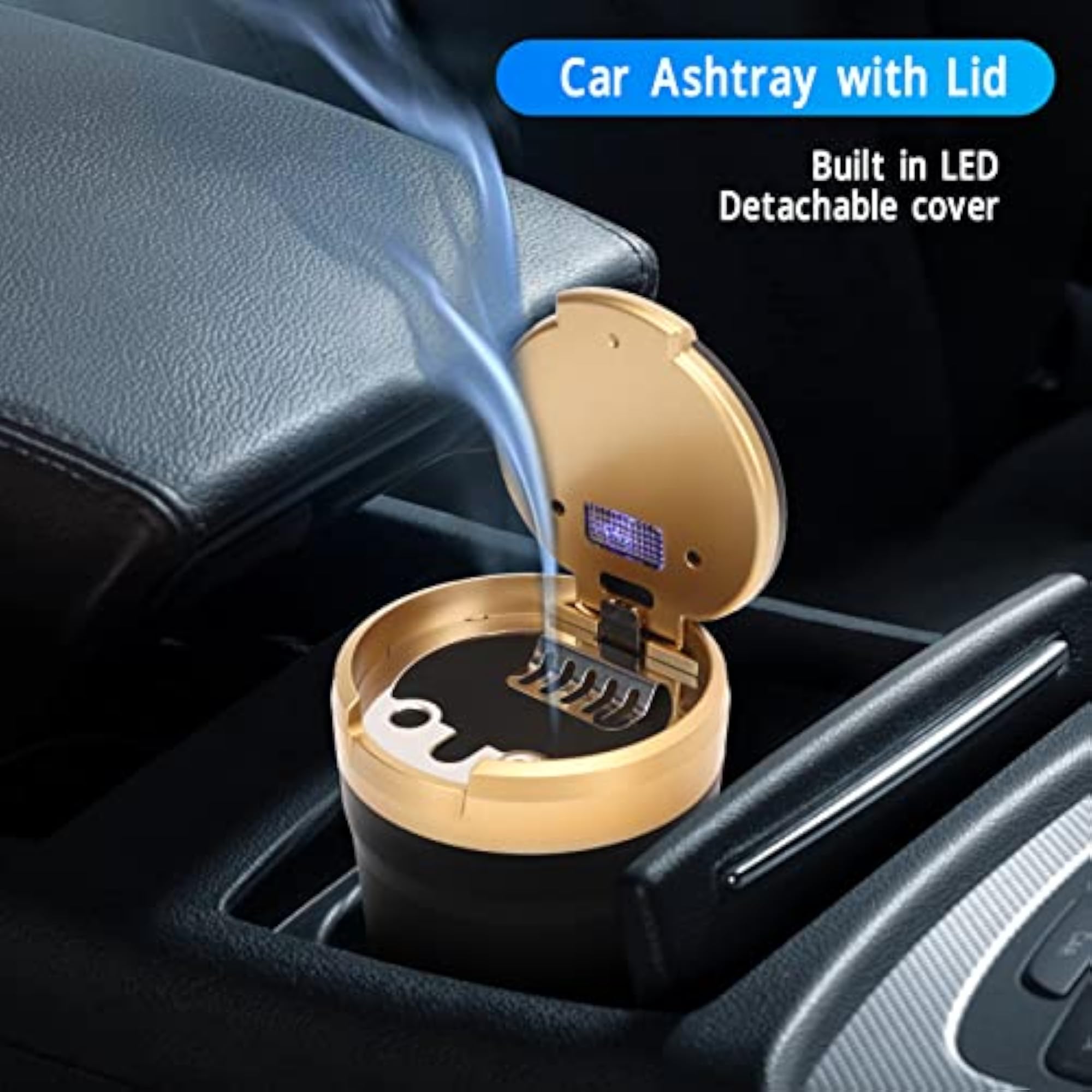 Fireproof ABS Car Ashtray, Stylish Cup Holder
