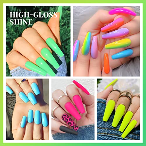 Morovan Rainbow Gel Nail Polish Kit 6 Colors Bright Yellow Green Blue Purple Pink Orange Gel Nail Polish Set Soak Off Uv Neon Gel Nail Polish For Diy Nail Art Manicure At Home Salon #TOP3