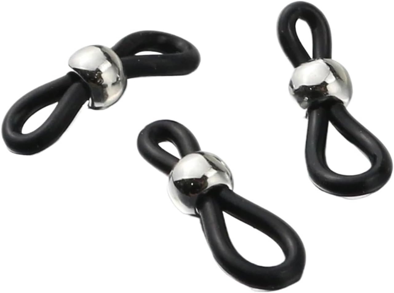 Eyeglass Chain Ends Eyeglass Chain Ends 200pcs Adjustable Spring Rubber Connectors