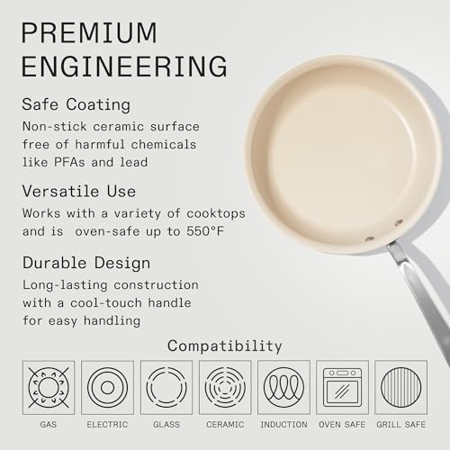 Made In Cookware - 12" Nonstick Ceramic Frying Pan - 5 Ply Stainless Clad - Professional Cookware - Induction Compatible - Image 3