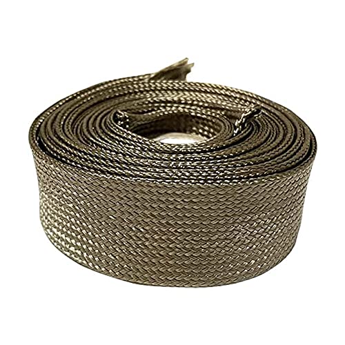 Degeoberlin AA01 Spark Plug Wire Heat Shield Heat Hose 1/2 Inch Idx10' Basalt Fiber Wrap Heat Sleeve Adjustable Fuel Line Heat Shield For Car&Auto Wire Loom Protection thumb #4