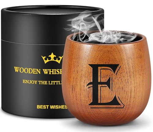 Birthday Gifts for Men, Initial Whiskey Glasses Personalized Gifts for Men