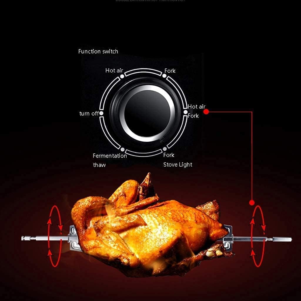 38L Black Mini Oven Adjustable Temperature 0-250 ℃ and 60 Minute Timer 5 Baking Modes Household Multi-Function Electric Oven Double Glass Door 1800W Commodity Code: LXJ-65 Aesthetic and l