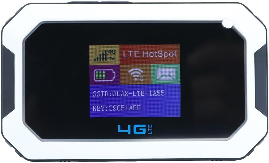 Olax 4G Mobile WiFi Hotspot with VPN, Pre-Installed SIM Card for US and Europe, Ideal for Travel and Camping (Subscription Required)