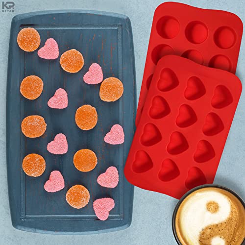 4Pcs Silicone Molds For Baking Molds Silicone Shapes - Chocolate Molds Silicone Ball Mold - Round Soap Molds Silicone Shapes Of Square Heart Star Silicone Baking Molds Diy Baking Silicone Molds #TOP7