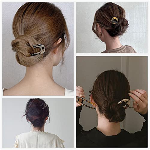 image for La Jolie Jasmin 6 Pieces French Style Hair Pins U Shaped Hairpin Cellu