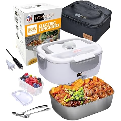 FORABEST Electric Lunch Box Food Heater Cover