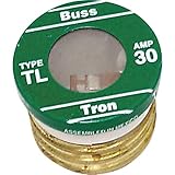 Bussmann BP/TL-30 30 Amp Time Delay, Loaded Link Edison Base Plug Fuse, 125V UL Listed Carded, 3-Pack