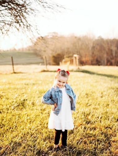 Girls' Classic Pearls Denim Jackets Kids Button Down Jeans Jacket Top Coat Outwear2