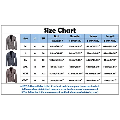 Bajac Men's Herringbone Tweed Suit Jackets One Buttons Sport Coat Wool Blend Business Casual Blazer Jackets(Blue,Large) #TOP5