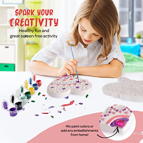 5 Paint Your Own Stepping Stones For Kids Craft Kit - Arts And Crafts For Kids Ages 6-8 Crafts For Girls Ages 8-12 Best Girls & Boys Art Gift Kids Toys Ideas Activities For Age 3 5 6 7 8 9 10 Year Old #TOP4