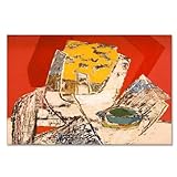  EYEZER Tableau cubisme peinture cubisme célèbres tableaux Impression sur toile cubisme Still Life Image sur Toile affiche abstraite decoration murale pour salon 30x45cm(12x18in) Sans cadre