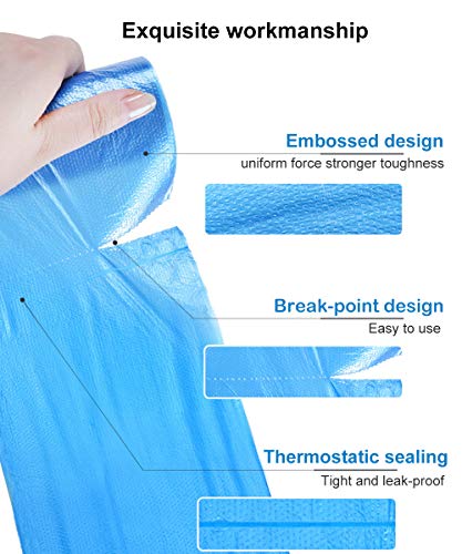 Small Trash Bags,4 -6 Gallon Compostable Garbage Bags,Ayotee Unscented Leak Proof Biodegradable Bags Wastebasket Liners For Office,Home,Bathroom, Bedroom,Car,Kitchen,Pet (100 Counts, Blue) #TOP5