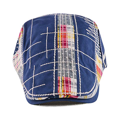 M Moacc Men Beret Hat Cotton Adjustable Newsboy Hats Cabbie Gatsby Cap,Blue #12945 #TOP2