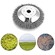 QWORK® Unkrautbürste, 200 x 25.4MM Wildkrautbürste, Drahtbürste für Rasentrimmer, Motorsense, Rasentrimmer