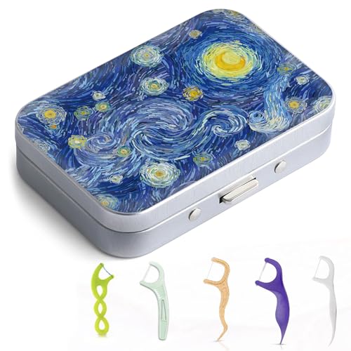 Image of Gerkia Dental Floss Portable Case, Easy to Store Floss Picks of Various Sizes, Portable Dental Floss Dispenser is Perfect for Travelling, Hotels, Dinners, Appointments.Paintings
