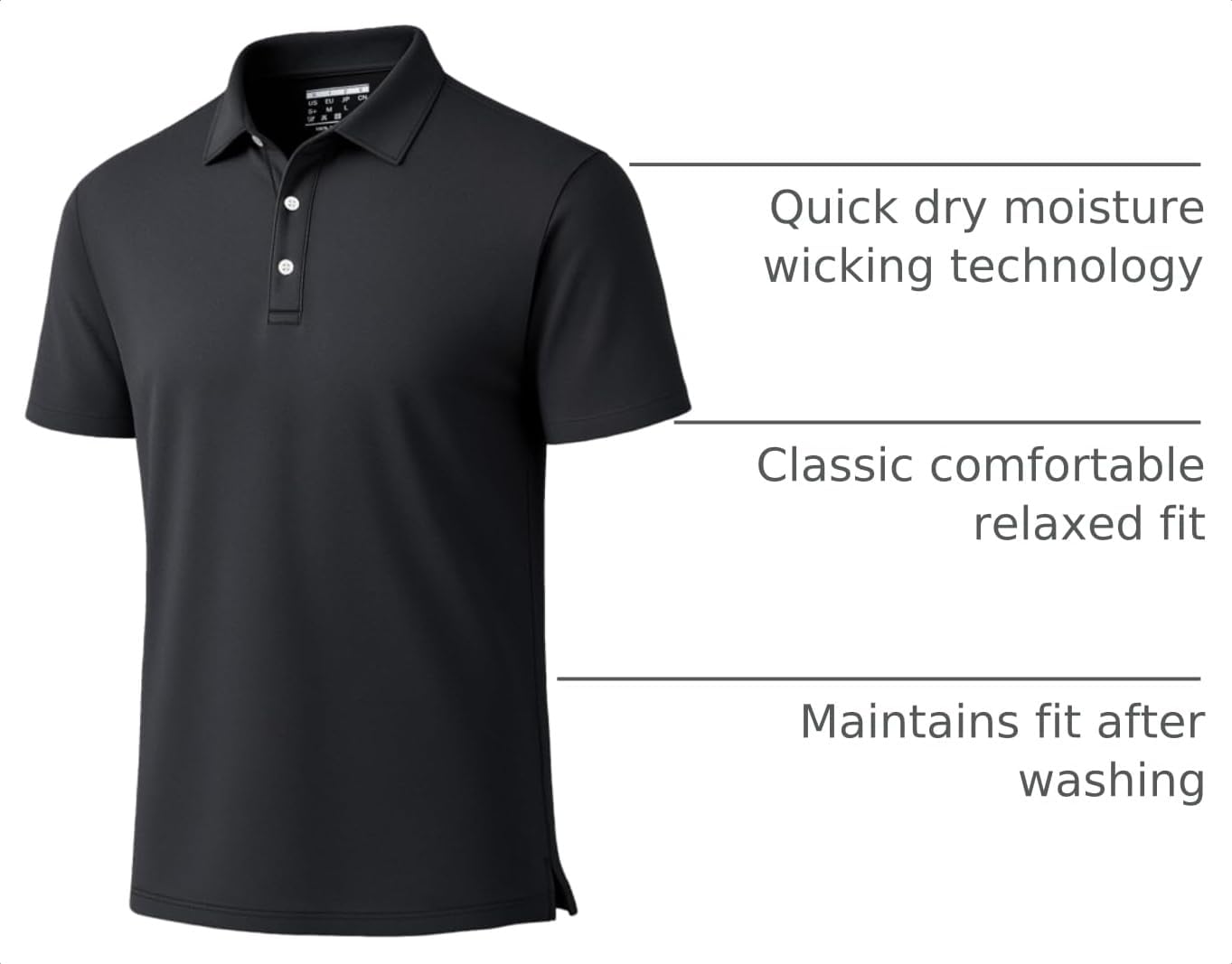 Boladeci Men's Polo Shirts Quick Dry Moisture Wicking
