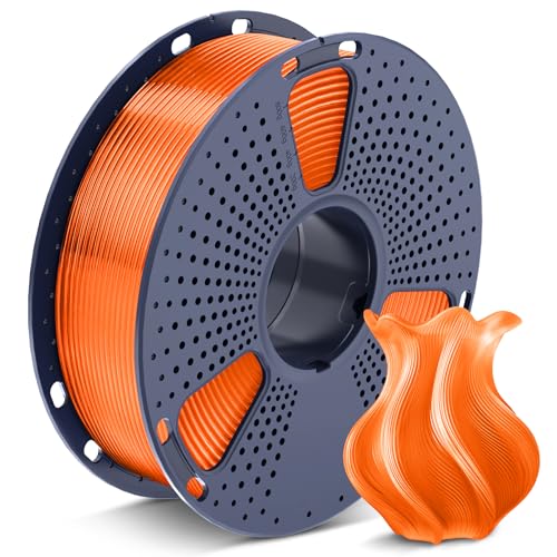 Image of SUNLU 3D Printer Filament PETG Filament 1.75mm, Less Stringing Good Layer Adhesion High Toughness, PETG Filament 1.75 ±0.02mm, 1kg Spool(2.2lbs), Transparent Orange