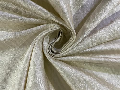 Taffetas de soie jacquard thermorégulateur à rayures pour robe fluide