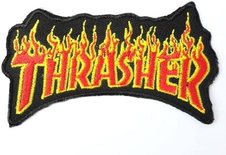 THRASHER llamas Logo patches patinador Punk parche 8,64 cm/8,8 cm x 5,08  cm/5 cm por SSLINK : Amazon.es: Deportes y aire libre