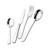 VIVANI Silverware Set with Steak Knives, 16-Piece Heavy Duty Forged 18/0 Stainless Steel Flatware Set Service for 4， Rust Resistant Cutlery Eating Utensils for Everyday and Formal Dining