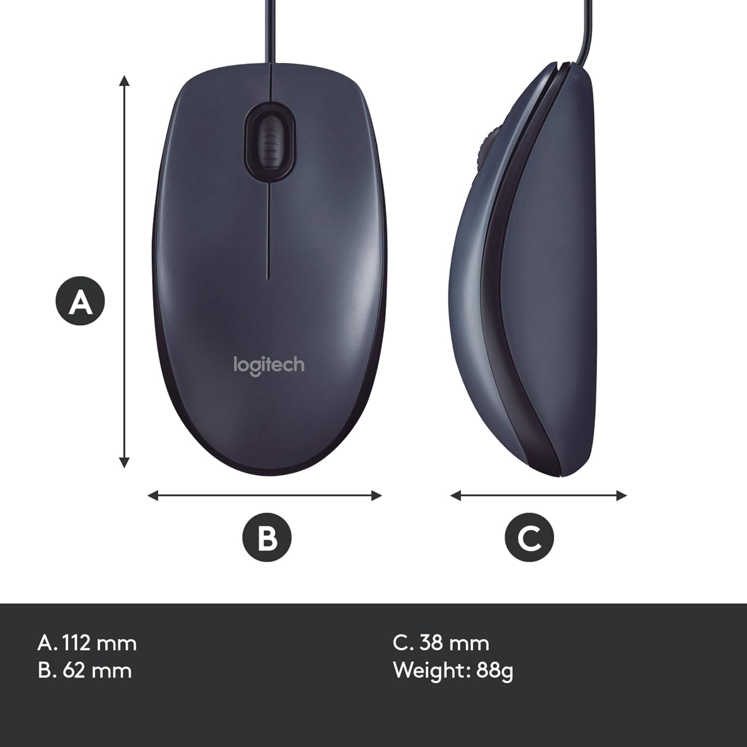 Logitech B100 Optical Business Mouse [zestaw 10 sztuk, czarna]